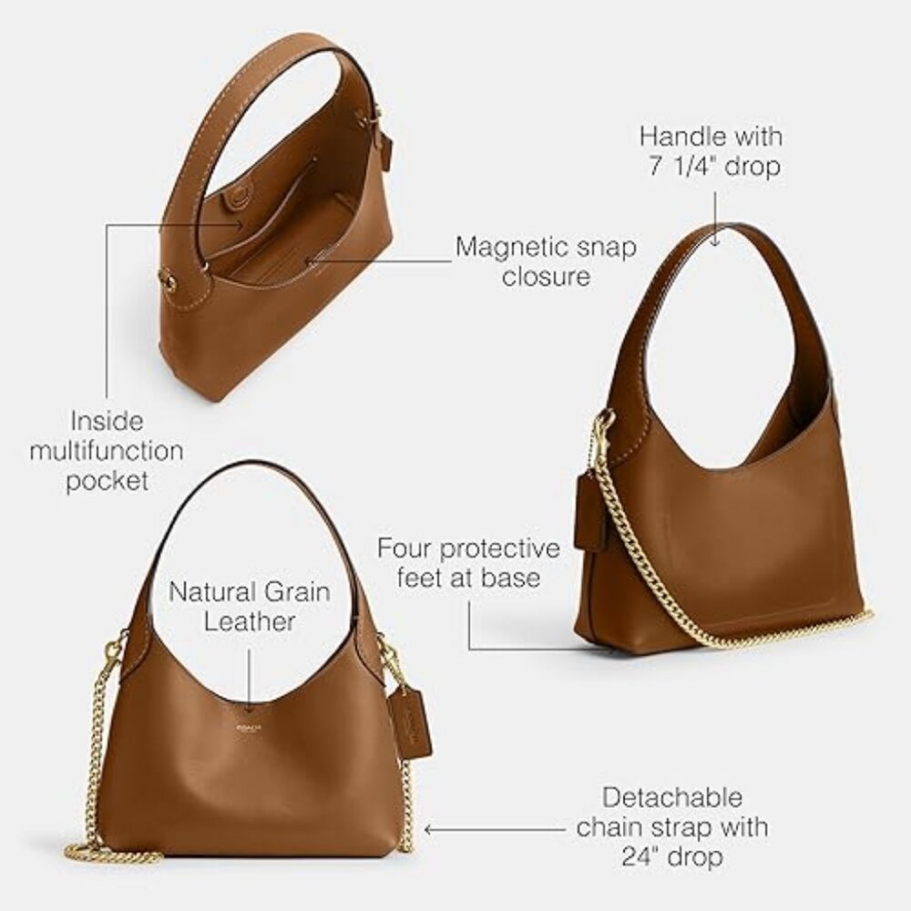 COACH womens Brooklyn Shoulder Bag 23 - Picture 3 of 6